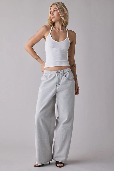 Glamorous Grey Wash Mid-Rise Baggy Jean