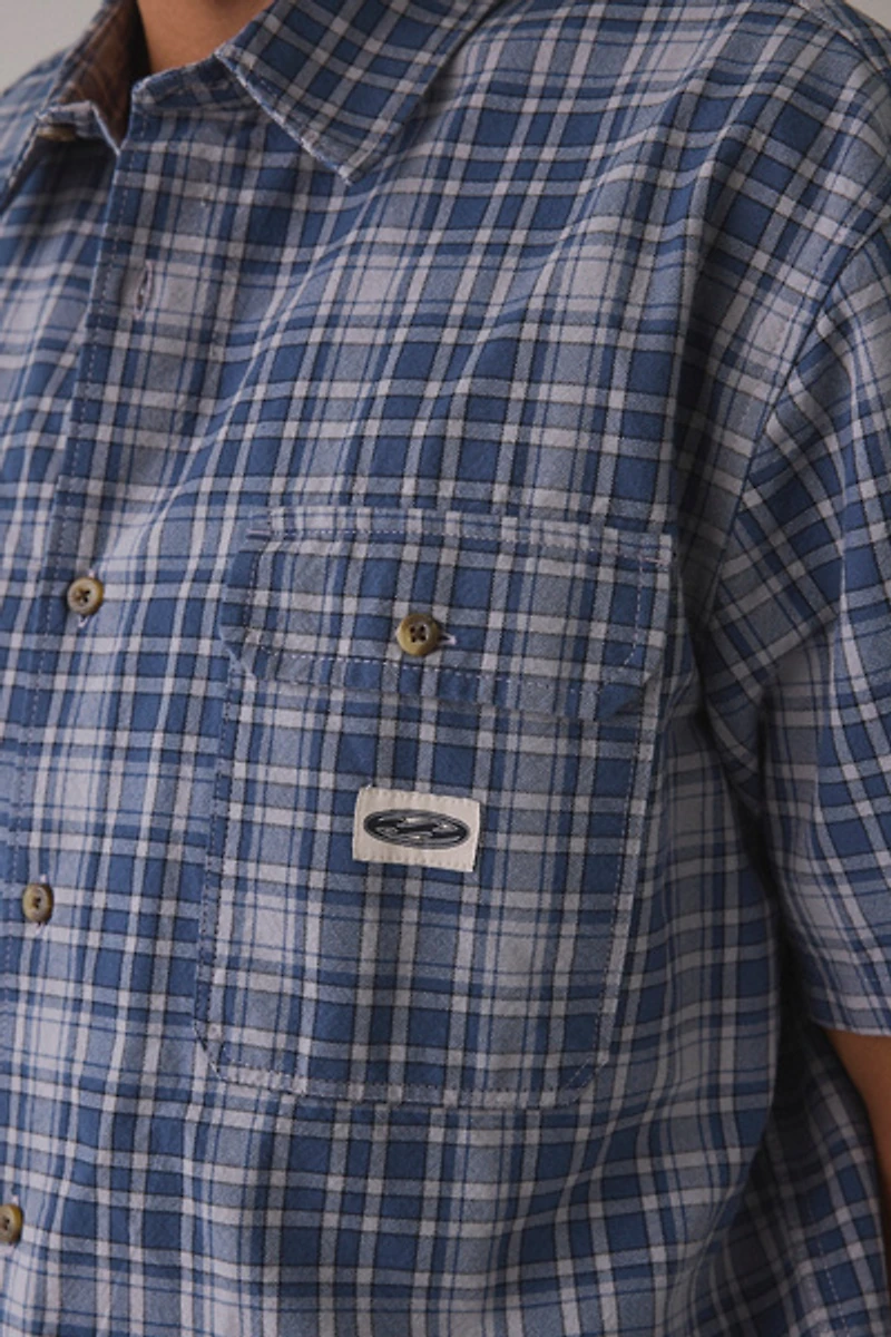 Billabong Bad Dog Check Pattern Short Sleeve Shirt