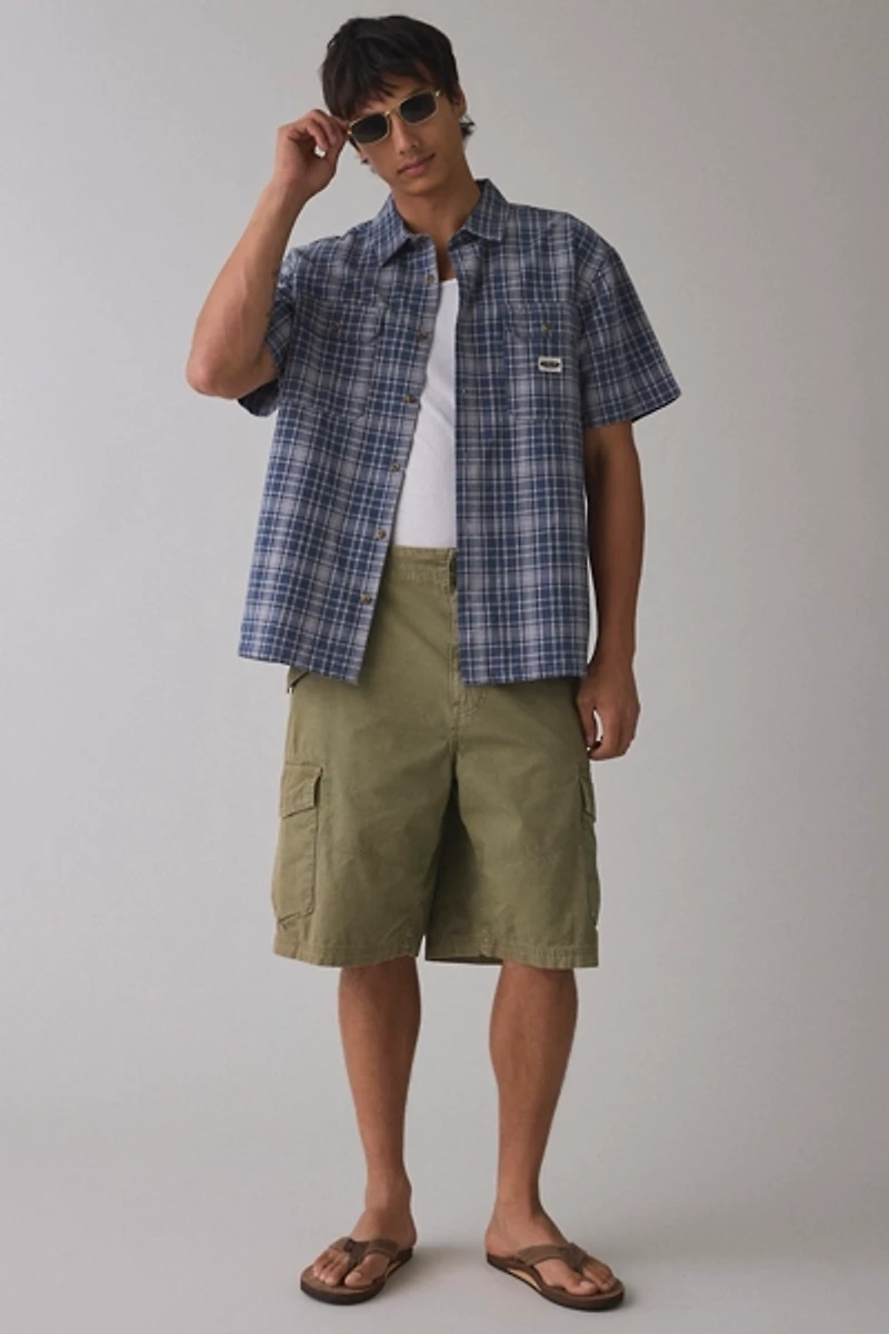Billabong Bad Dog Check Pattern Short Sleeve Shirt