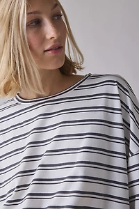 Glamorous Striped Oversized Boyfriend Tee