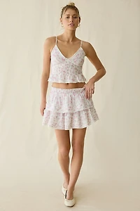 LoveShackFancy Elsette Ruffle Lace Trim Cami