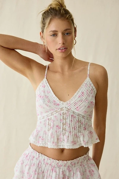 LoveShackFancy Elsette Ruffle Lace Trim Cami