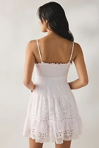LoveShackFancy Azar Eyelet Lace Mini Dress