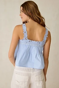 En Saison Lucy Lace Trim Trapeze Tank Top