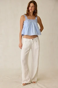 En Saison Lucy Lace Trim Trapeze Tank Top