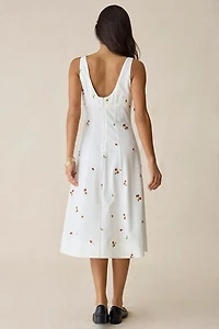 En Saison Strawberry Kiss Tie-Strap Midi Dress