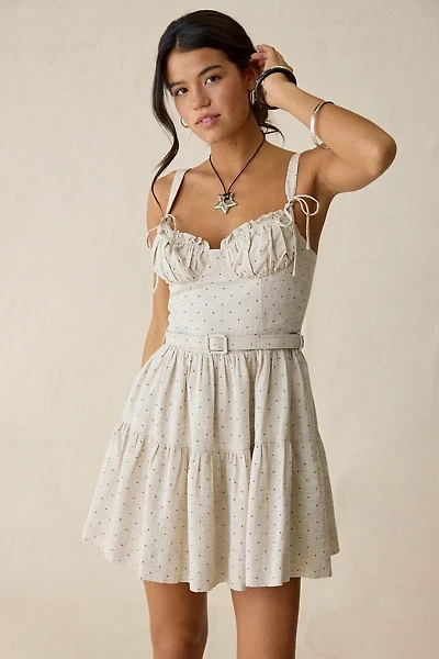 En Saison Blakely Tie-Strap Corset Mini Dress