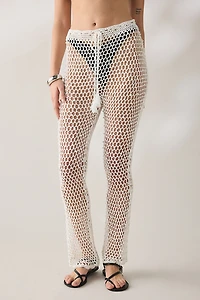 Glamorous Sheer Crochet Flare Pants