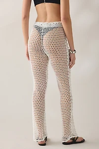 Glamorous Sheer Crochet Flare Pants