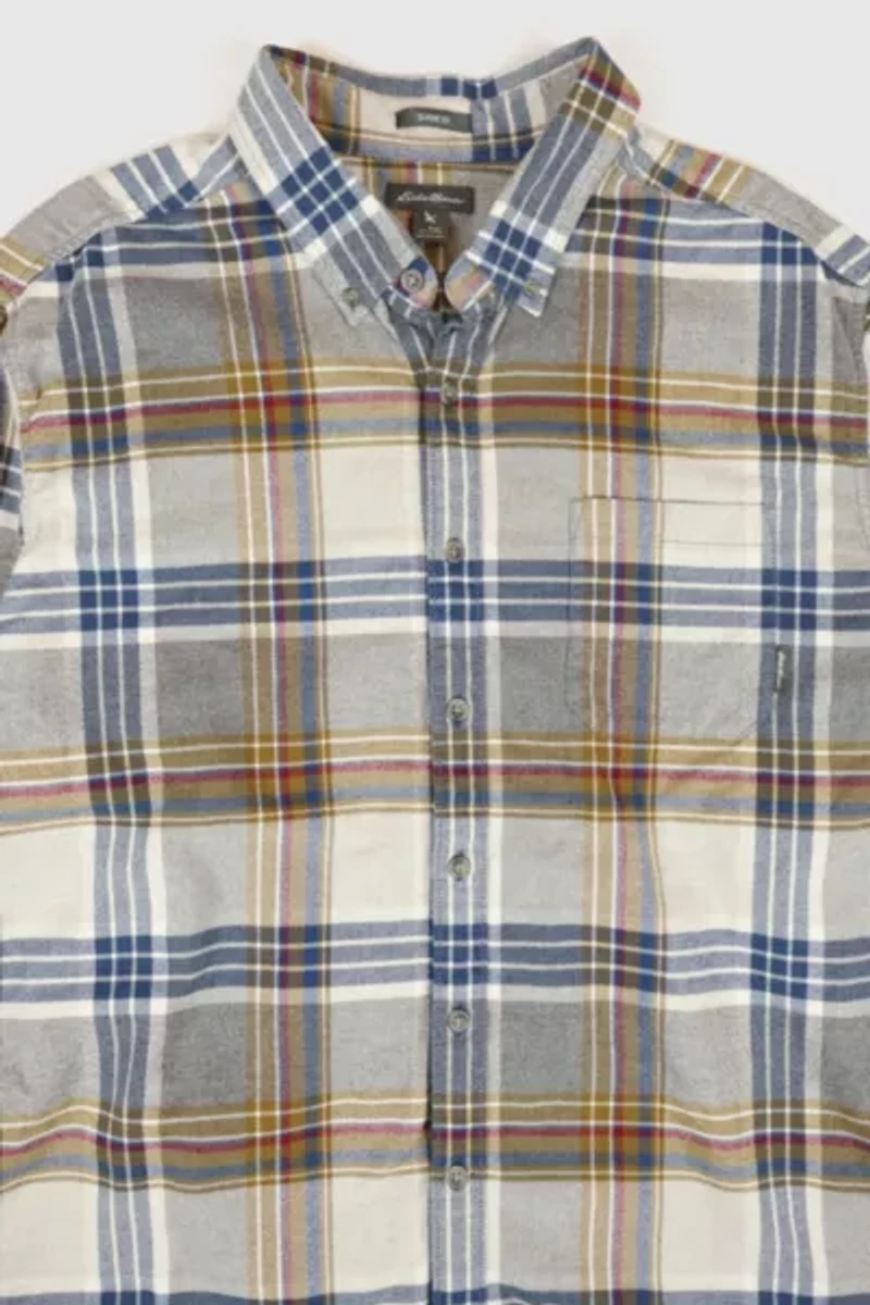 Vintage Eddie Bauer Plaid Button-Down Shirt
