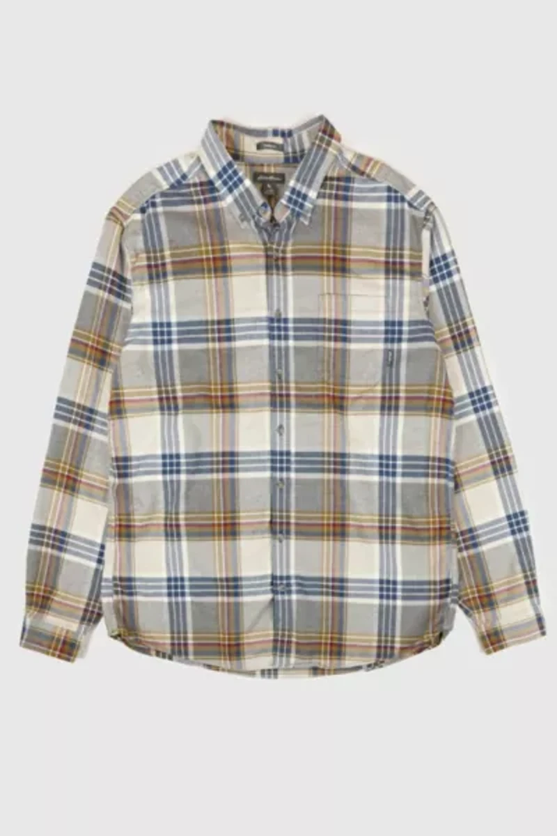 Vintage Eddie Bauer Plaid Button-Down Shirt