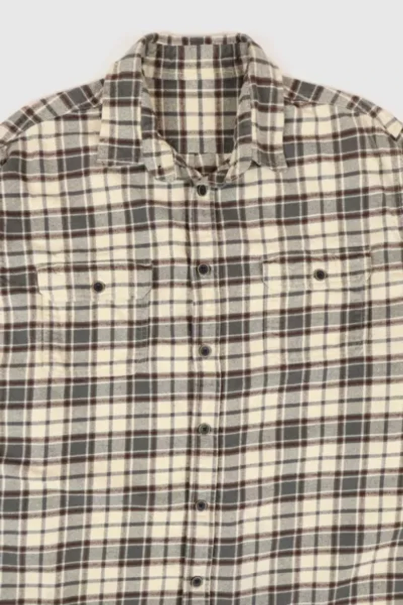 Vintage Heavyweight Plaid Button-Down Shirt
