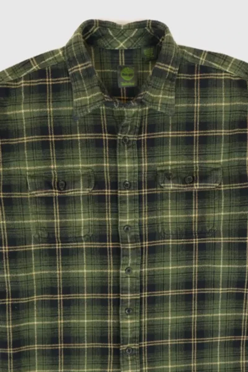 Vintage Timberland Heavyweight Plaid Button-Down Shirt