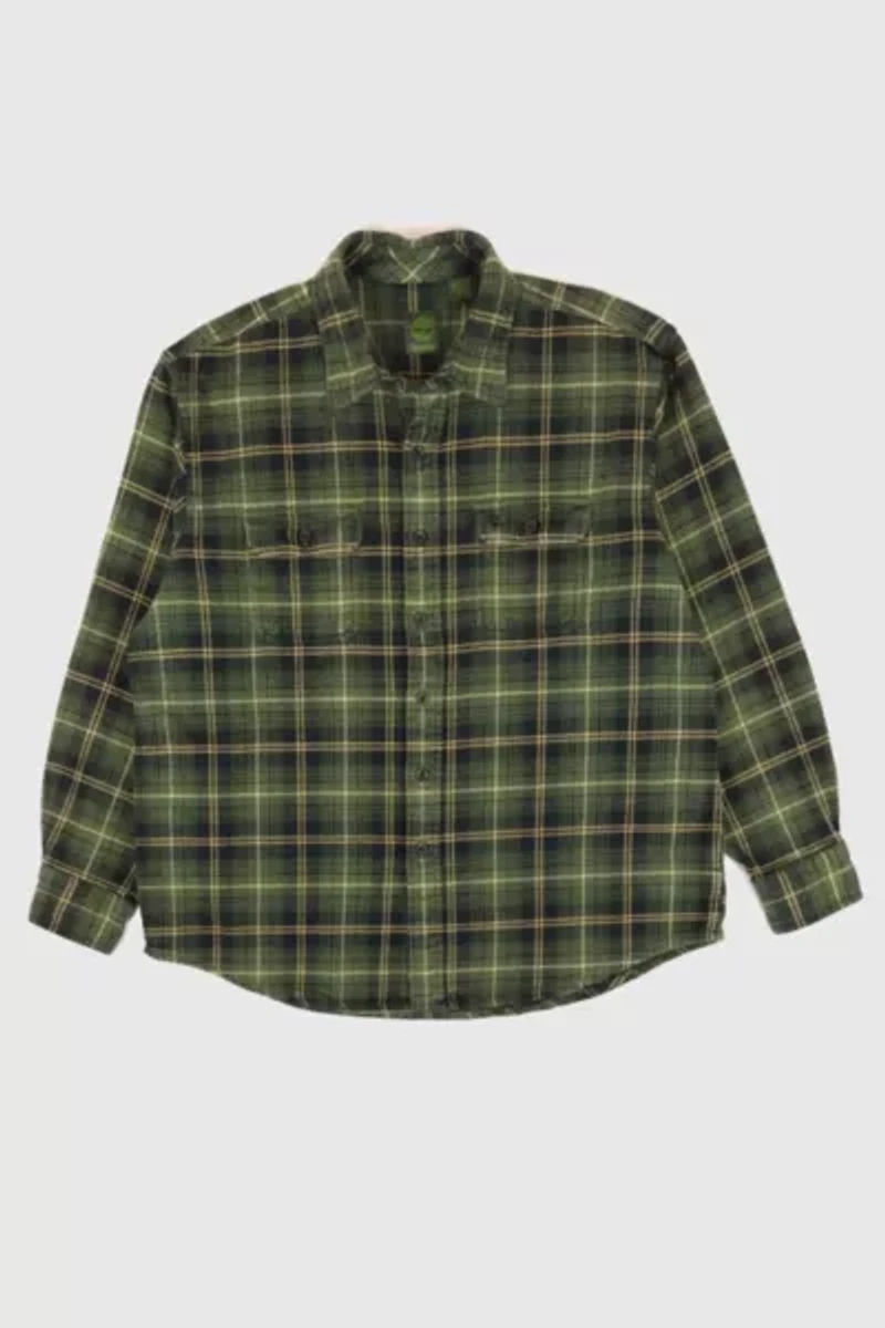 Vintage Timberland Heavyweight Plaid Button-Down Shirt