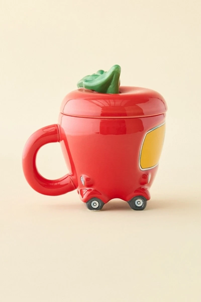 Richard Scarry Lowly Worm Applecar Lidded Ceramic Mug