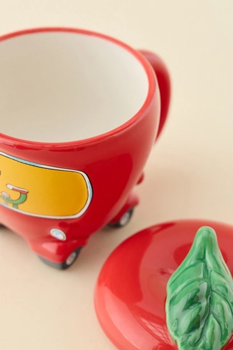 Richard Scarry Lowly Worm Applecar Lidded Ceramic Mug