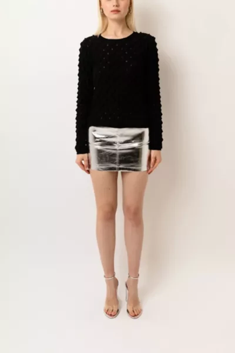 Amy Lynn Spike Fitted Long Sleeve Knitted Jumper