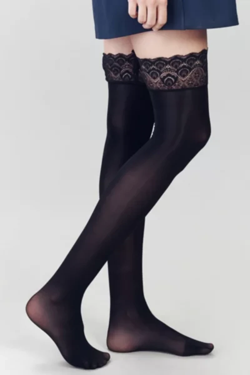 LECHERY® Lustrous Silky Shiny Over-The-Knee Socks