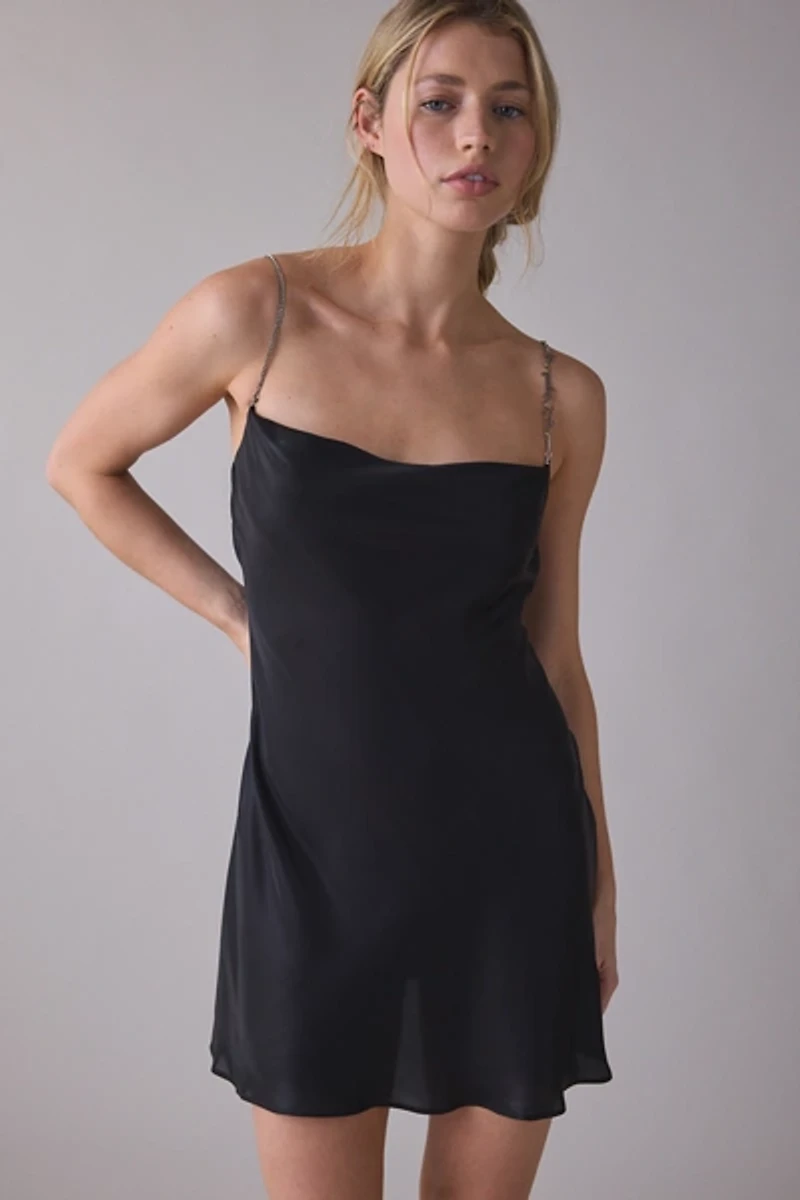 Diesel D-Mintel Chain Strap Slip Mini Dress