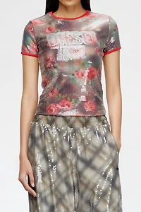 Diesel T-Unkyel Sequin Baby Tee