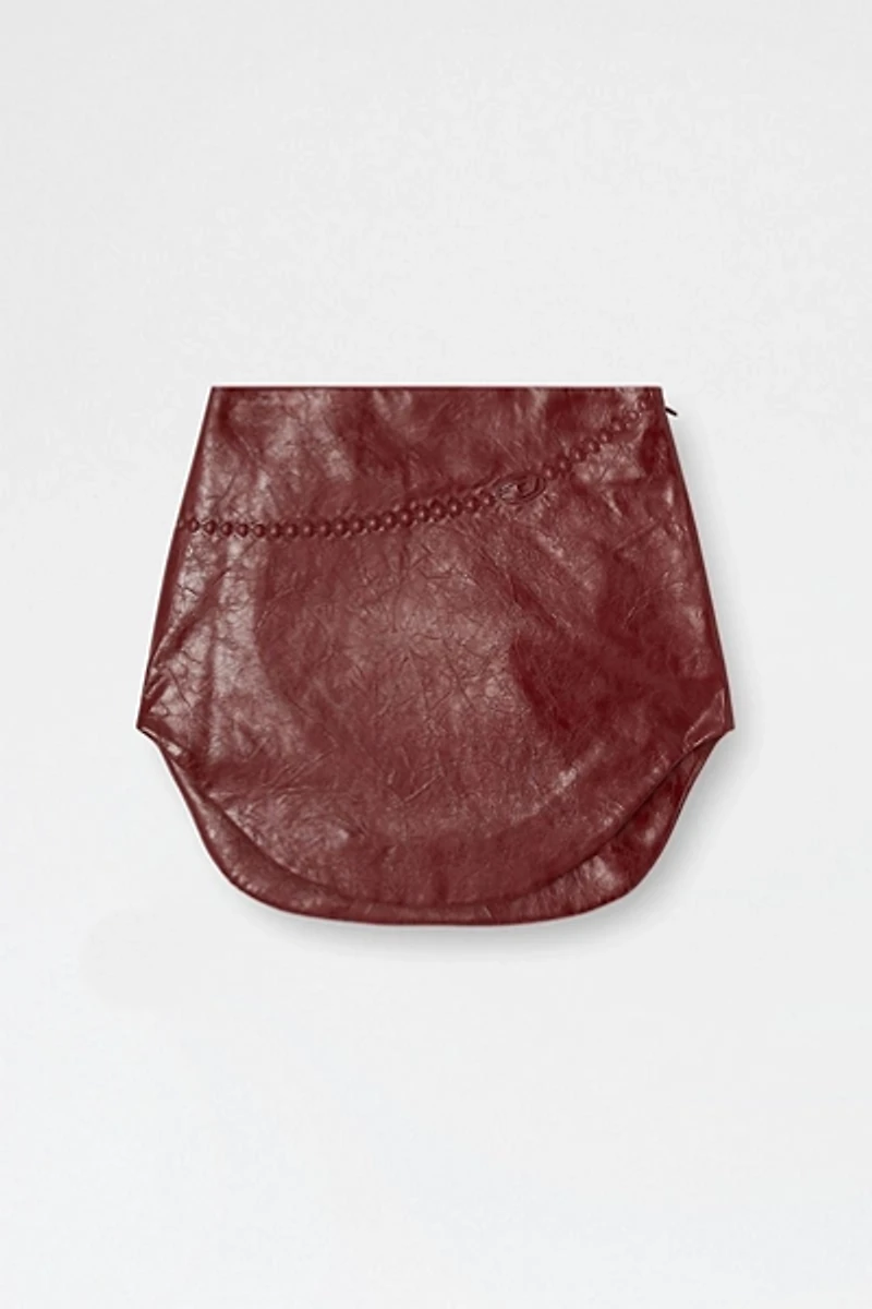 Diesel O-Hara Coated Faux Leather Mini Skirt