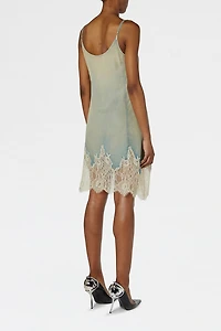 Diesel De-Odry-S Lace Trim Denim Mini Dress