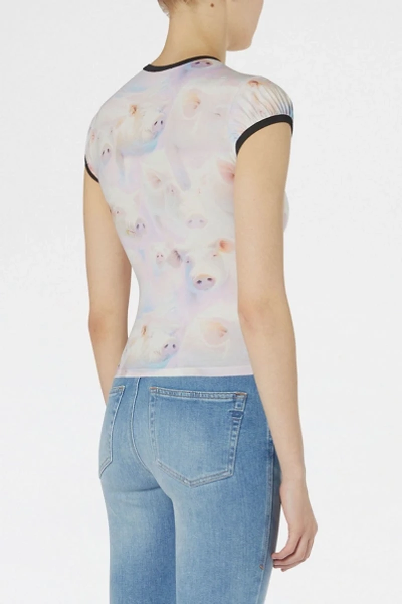 Diesel T-Unkyp Graphic Ringer Tee