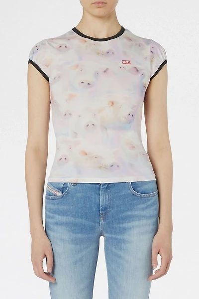 Diesel T-Unkyp Graphic Ringer Tee