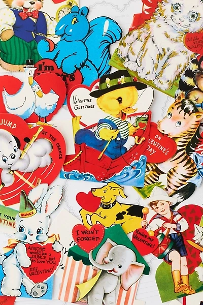 Laughing Elephant Retro Fun With Animals Valentine’s Day Card Set