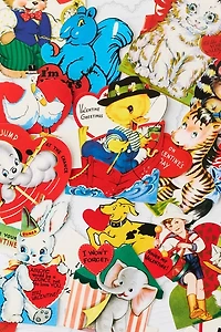 Laughing Elephant Retro Fun With Animals Valentine’s Day Card Set