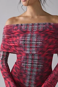 AFRM Thelma Off-The-Shoulder Long Sleeve Maxi Dress