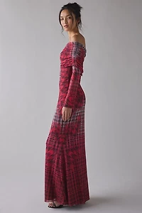 AFRM Thelma Off-The-Shoulder Long Sleeve Maxi Dress