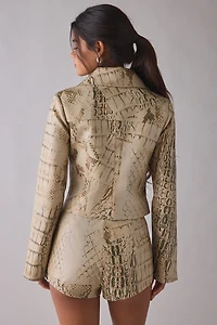 by.DYLN Gisella Snakeskin Faux Leather Jacket