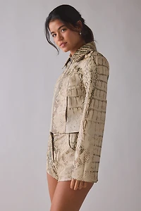 by.DYLN Gisella Snakeskin Faux Leather Jacket