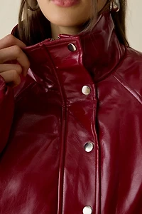 by.DYLN Selena Red Faux Leather Jacket