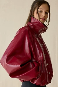by.DYLN Selena Red Faux Leather Jacket