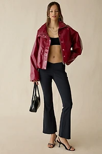 by.DYLN Selena Red Faux Leather Jacket