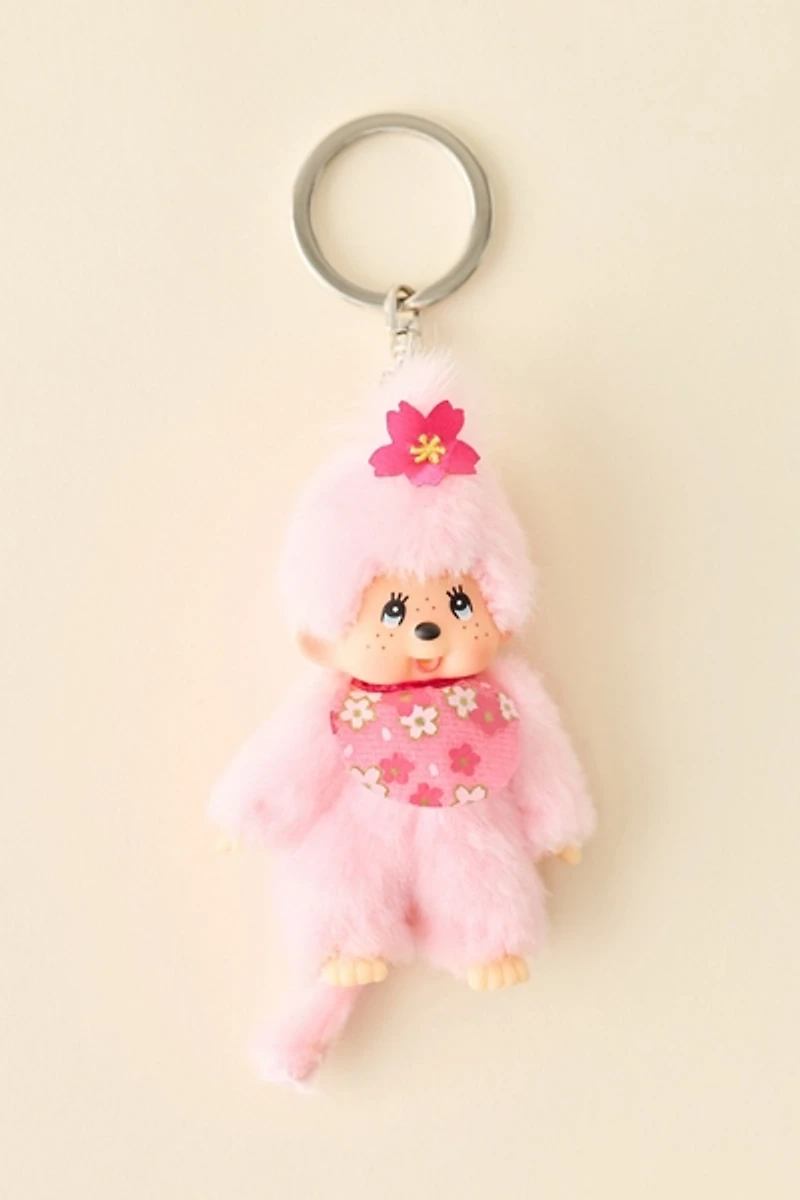 Monchhichi Cherry Blossom Plushie Keychain