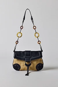 Silence + Noise Ibiza Raffia Shoulder Bag