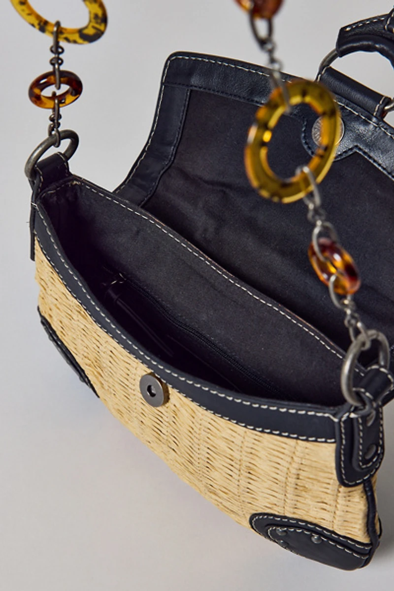 Silence + Noise Ibiza Raffia Shoulder Bag