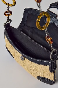 Silence + Noise Ibiza Raffia Shoulder Bag