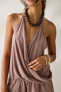 Out From Under Summer Love Plunging Halter Romper