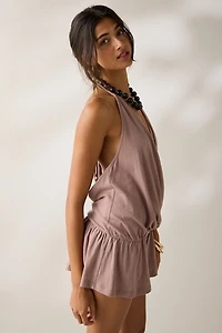 Out From Under Summer Love Plunging Halter Romper