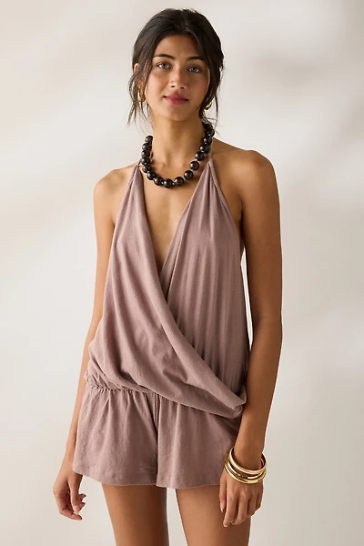 Out From Under Summer Love Plunging Halter Romper