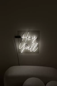 Echo Neon Hey Y'all Glass Neon Sign
