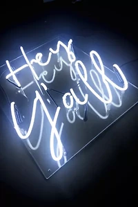 Echo Neon Hey Y'all Glass Neon Sign