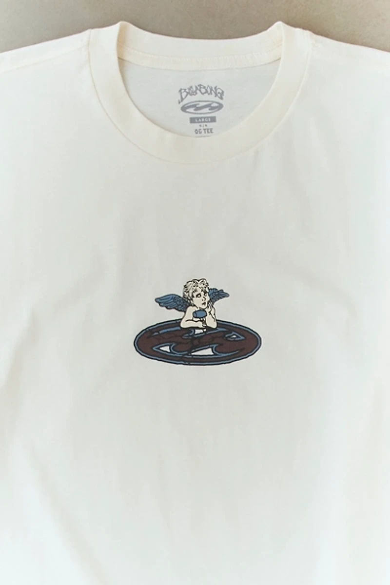 Billabong Bad Dog Cherub Logo Graphic Tee