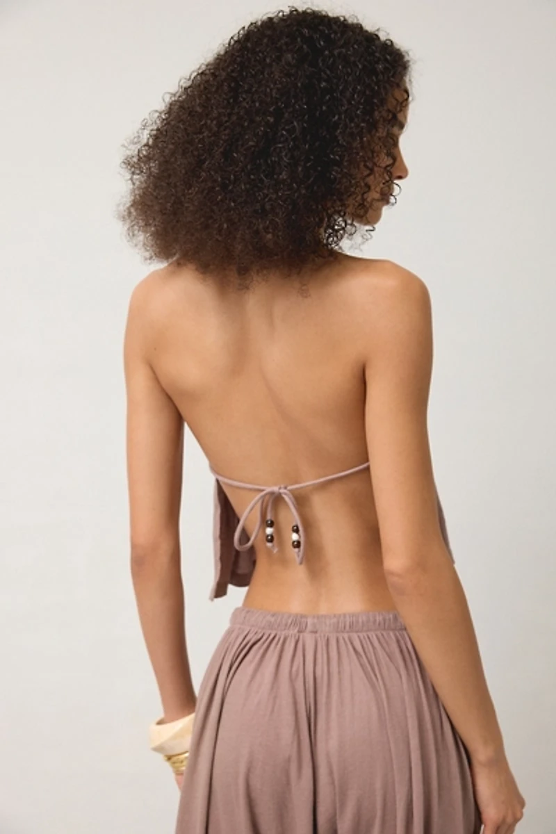 Out From Under Summer Love Open-Back Flyaway Halter Top