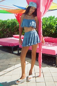 Out From Under Summer Lovin' Tiered Ruffle Skirt 2-Piece Set