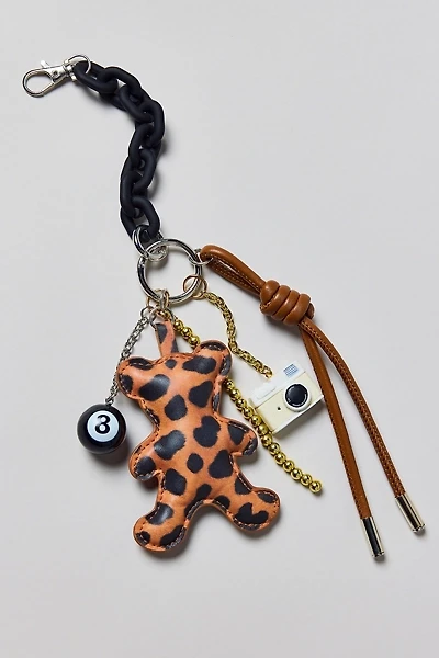 Corded Faux Leather Critter Keychain